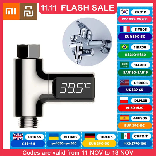Youpin Xiaomi robinets thermomètre à eau électricité affichage LED compteur de température de bain douche moniteur de température de l'eau maison