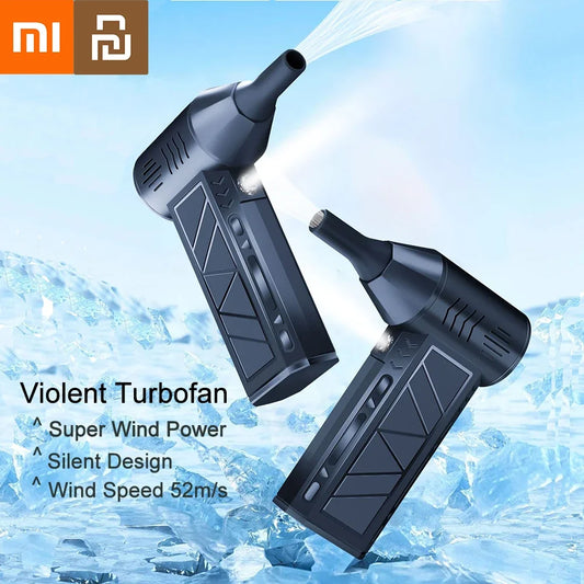 Xiaomi – Mini souffleur d'air avec buse supplémentaire, 130000 tr/min, Turbo Jet, vitesse du vent 40 m/s, souffleur électrique multifonctionnel, soufflant la poussière