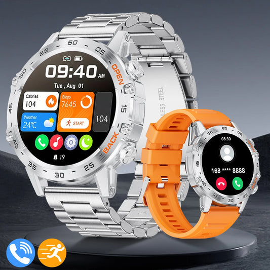 LIGE Smartwtach pour hommes 400mAh Sport de plein air Bluetooth appels montres surveillance de la santé étanche Smartwatch homme Reloj Hombre